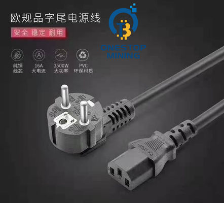 Il minatore Power Supply Cords di Asic della spina di UE cabla 1.5m 1.8m 2m