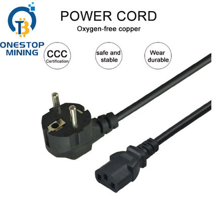 Il minatore Power Supply Cords di Asic della spina di UE cabla 1.5m 1.8m 2m