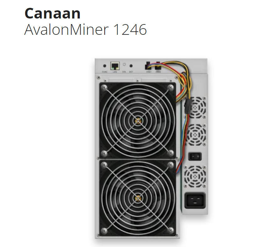 Minatori di Avalon Miner 1246 87T 3420W BTC Bitcoin Asic minatore Asic di 331 x di 195 x di 292mm Bitcoin
